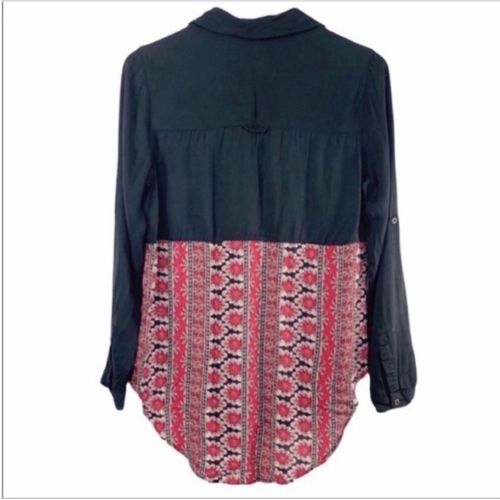 FREE PEOPLE - Welcome to the Jungle button down shirt S - Picture 7 of 12